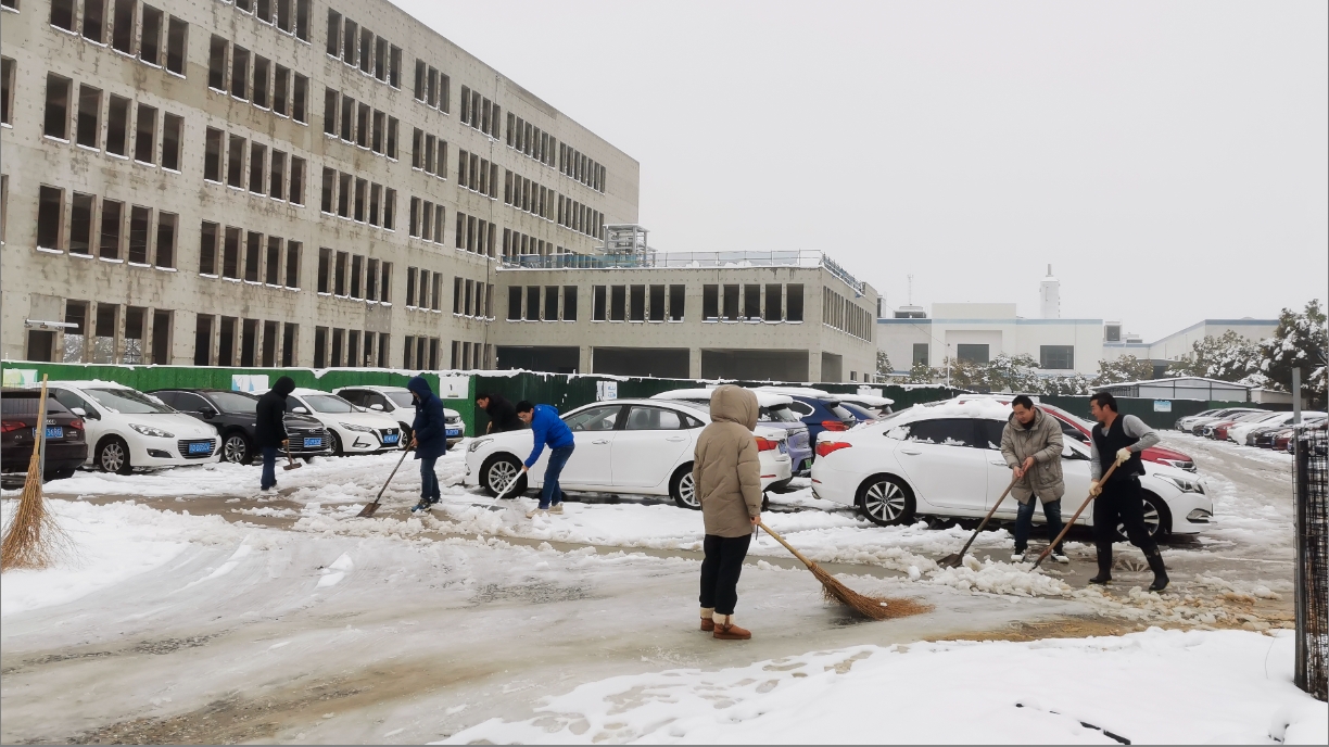 雪绽琼花日 扫雪暖心时丨世博(中国)_世博(中国)官方开展扫雪除冰活动